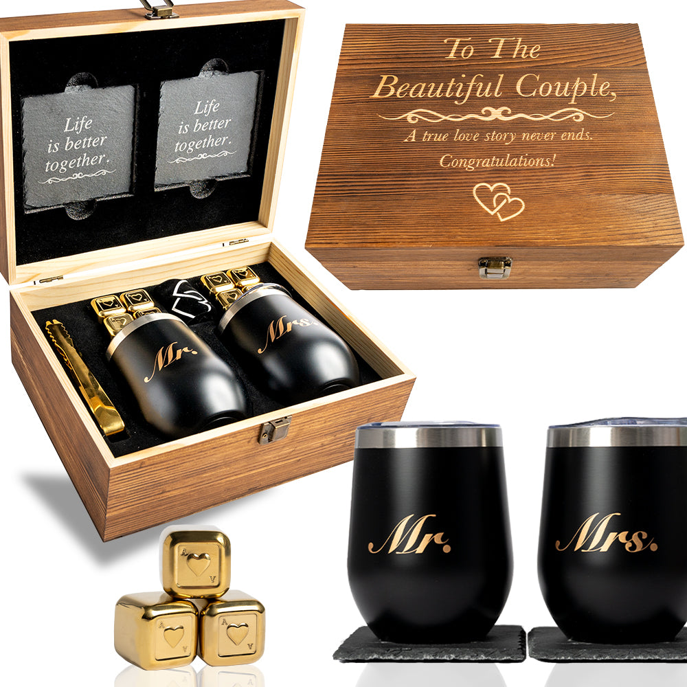 The Perfect Gift for the Newly Weds! ‘To The Beautiful Couple’ Tumbler Set!