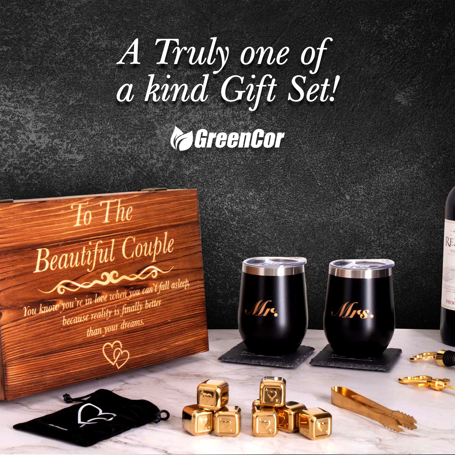 The Perfect Gift for the Newly Weds! ‘To The Beautiful Couple’ Tumbler Set!